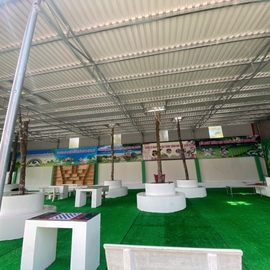 Kiến Tạo "Thư Viện Hạnh Phúc": Thiết Kế & In Backdrop, Tranh Tường Chủ Đề Giáo Dục Sống Động, Truyền Cảm Hứng! khu vực bến cát